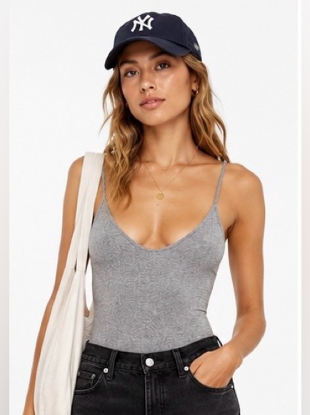 Free People NWOT Seamless High Cut Bodysuit in Cement